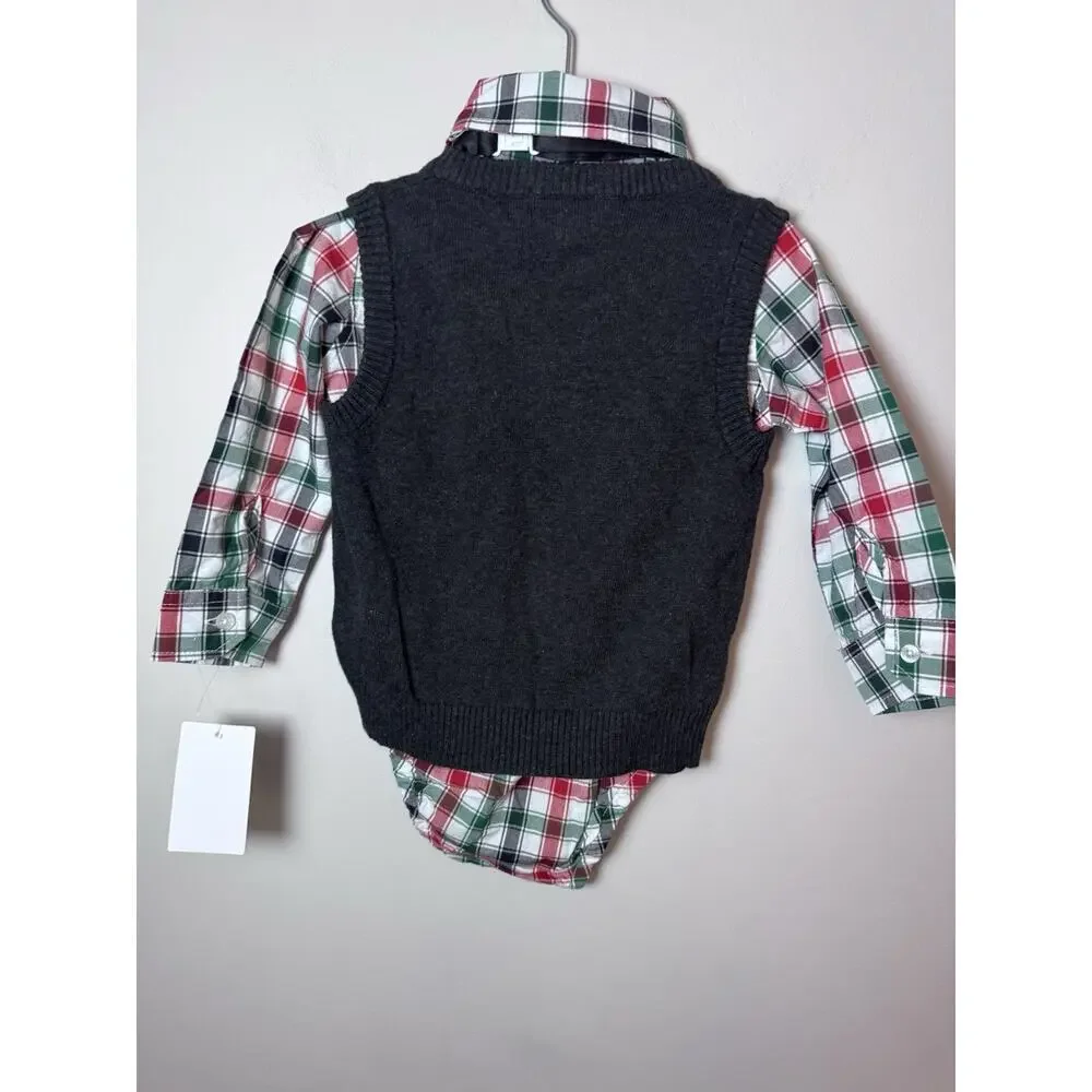 Andy & Evan 3 Piece Sweater Vest Set 18-24M NWT